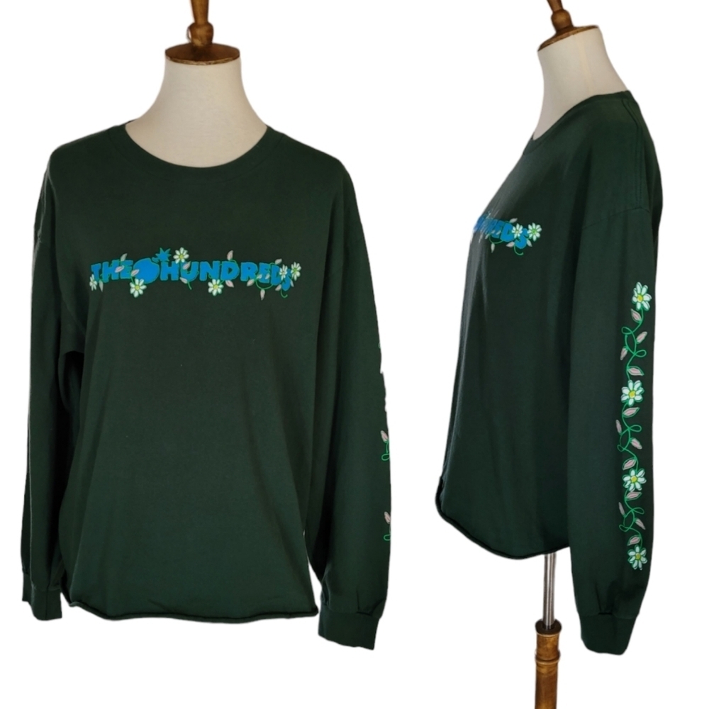 The Hundreds Daisy Bar Green Long Sleeve Tee